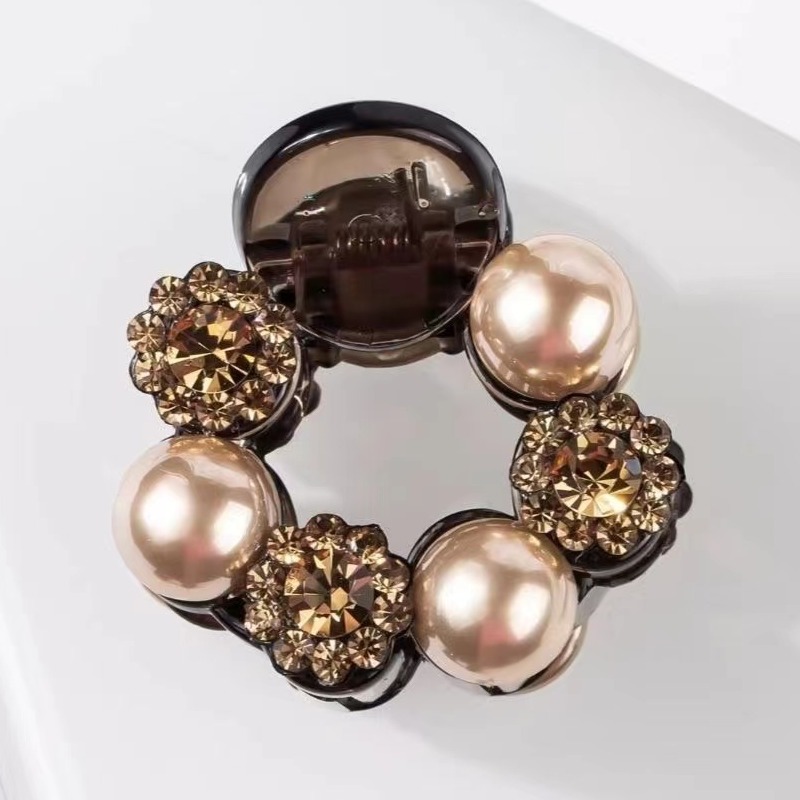 诗泊雅   圆形贝贝珠珠发夹