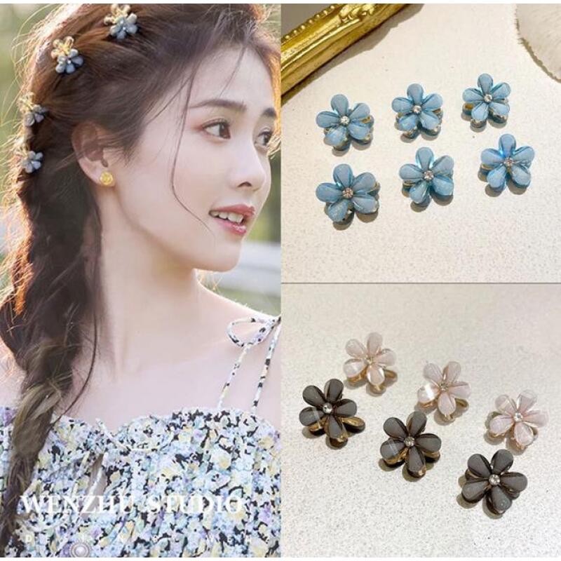 诗泊雅诗泊雅 时尚甜美清新五瓣小花朵侧边夹成人发饰刘海小夹子