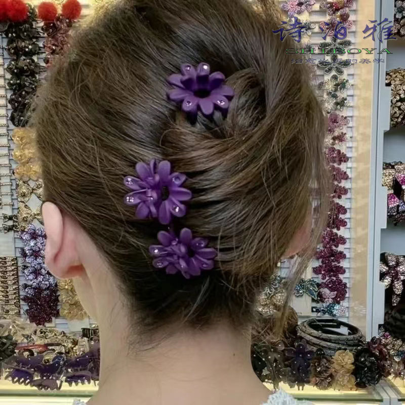 诗泊雅 碎发侧边刘海夹发卡迷你公主头小抓夹