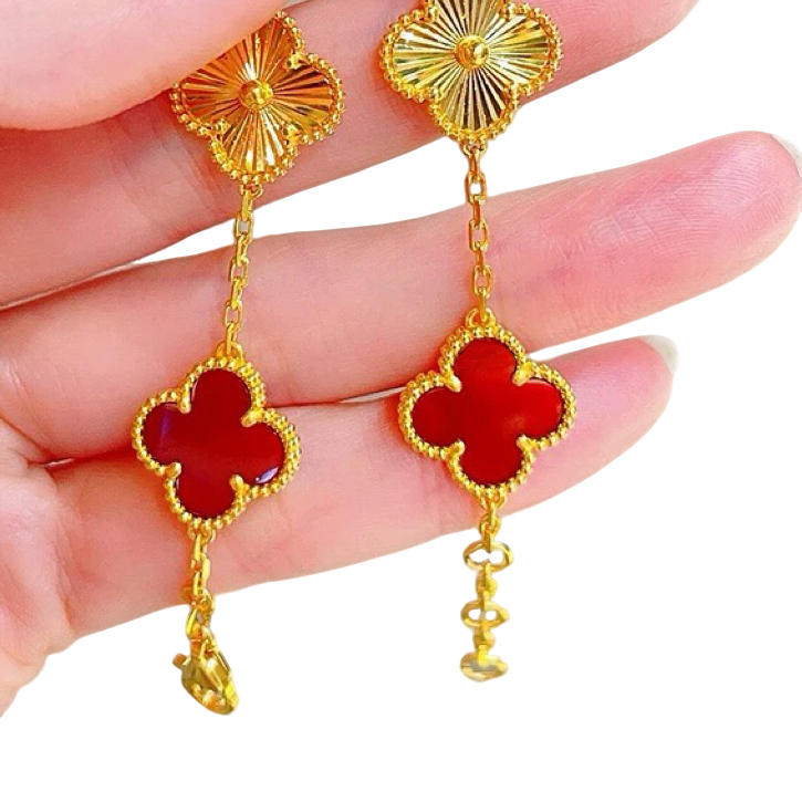 足银手链 足银镭射AB手链 15MM幸运花手链