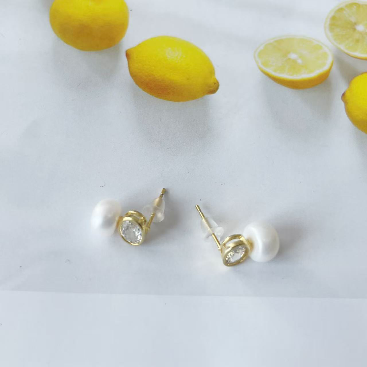 铜合金耳饰 芽怼怼(高高) 耳钉 1496