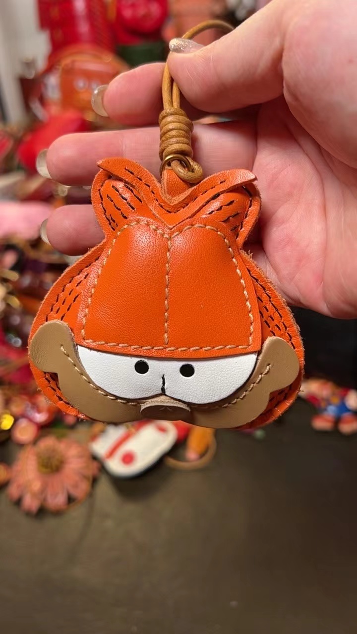 真皮加菲猫包包挂件