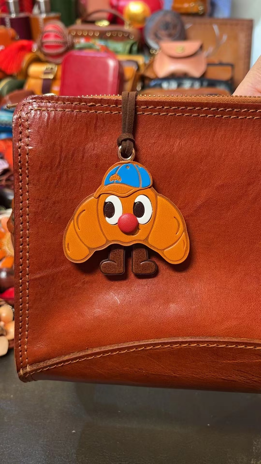 真皮牛角包挂饰包包挂件