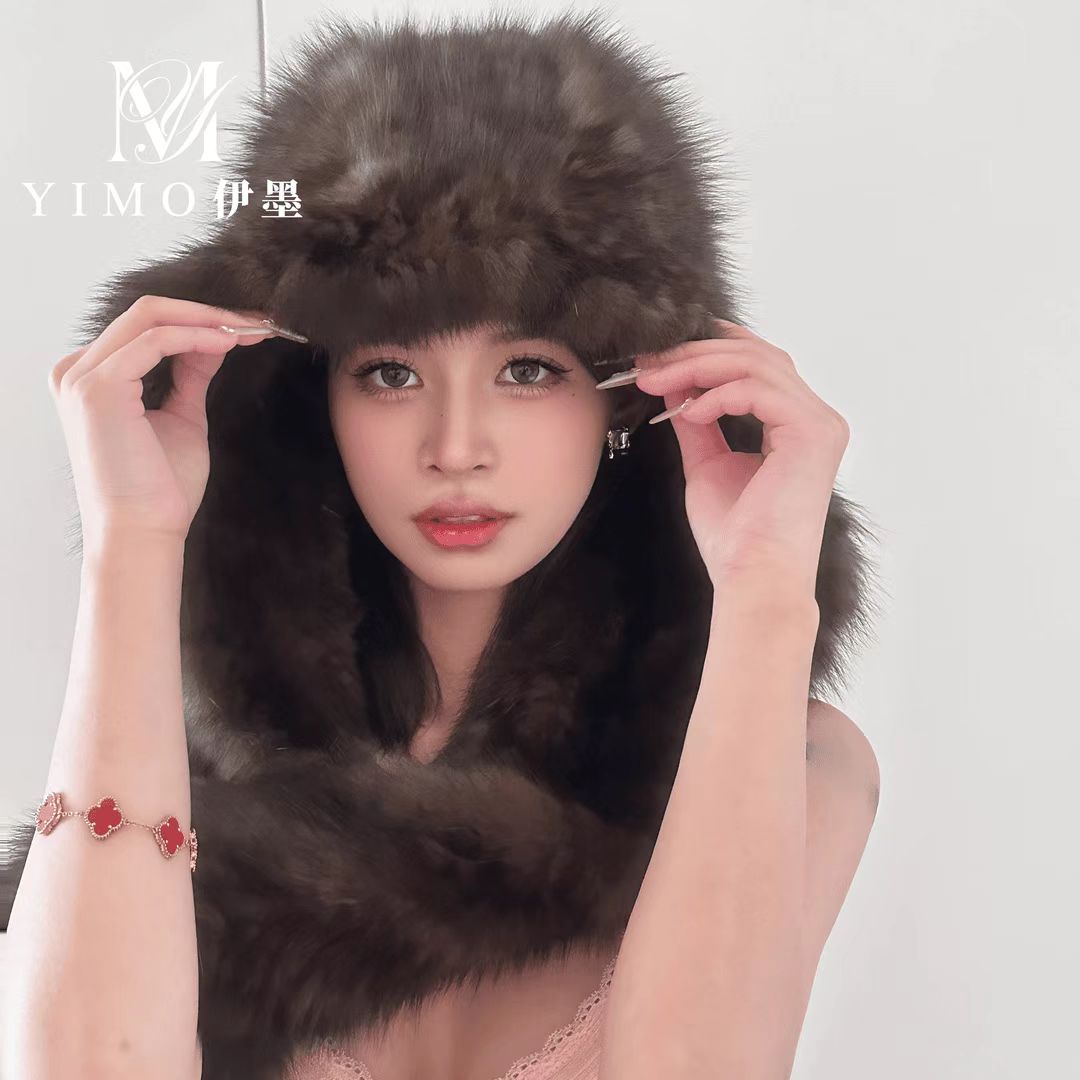 百搭时尚秋冬保暖编制风雪帽