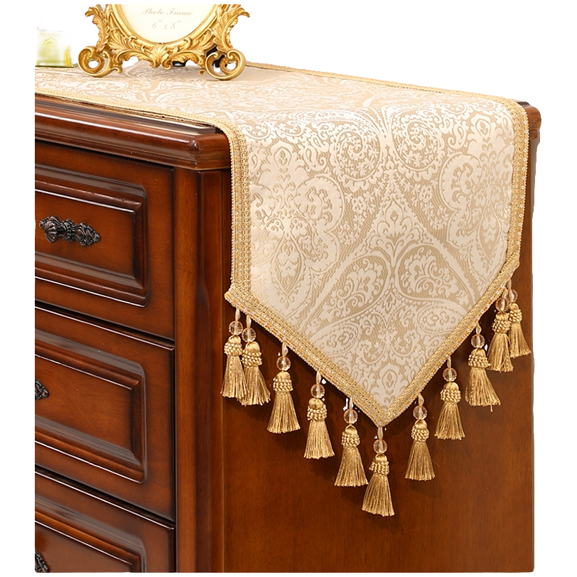 电视柜鞋柜盖巾桌旗床旗桌布茶几旗美式欧式法式轻奢长条斗柜盖布