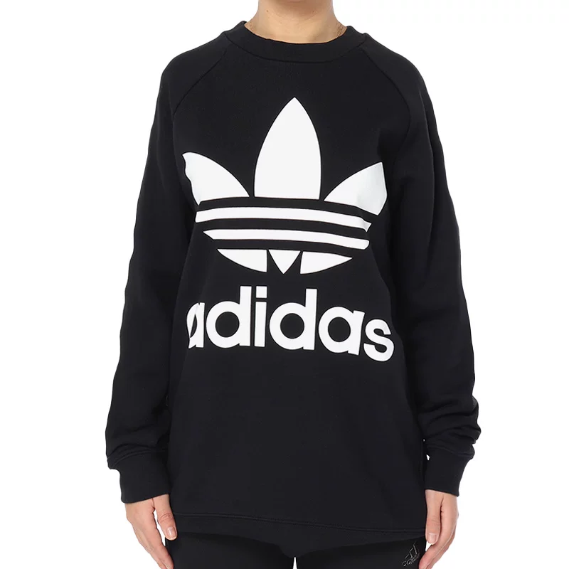 Adidas/阿迪达斯正品女子当季 运动卫衣宽松版圆领套头衫 DH3129