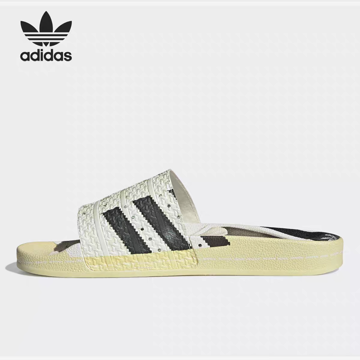 Adidas/阿迪达斯三叶草男女舒适运动拖鞋FW6093男鞋女款男款休闲