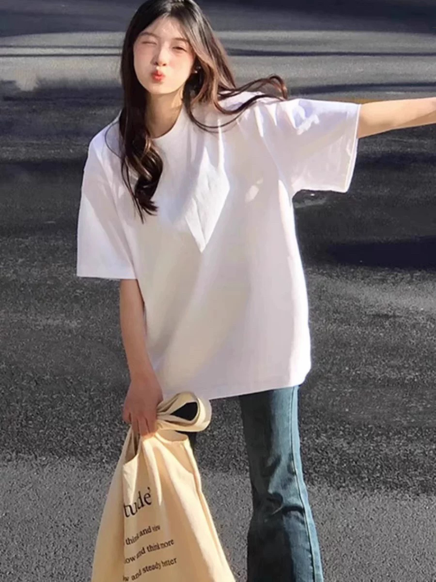 无吊牌 重磅基础百搭情侣圆领短袖T恤