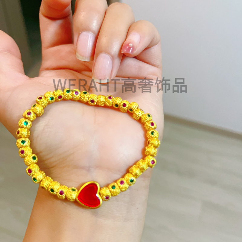 合金手链 合金手链 方糖红色爱心手链