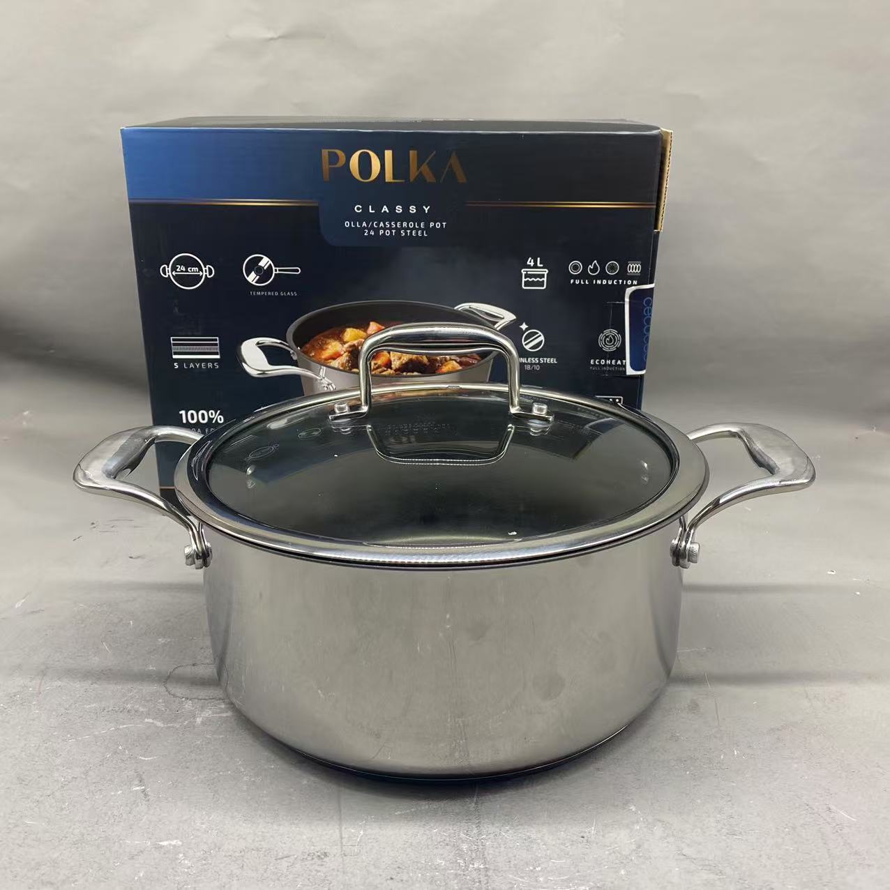 POLKA品牌24/28CM汤锅（微瑕）介意勿拍出口西班牙
