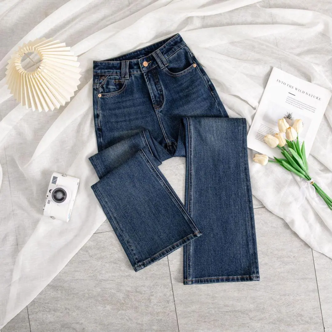 Q【JEANS】波尔多蓝·完美弹女士牛仔裤百搭显高款新款