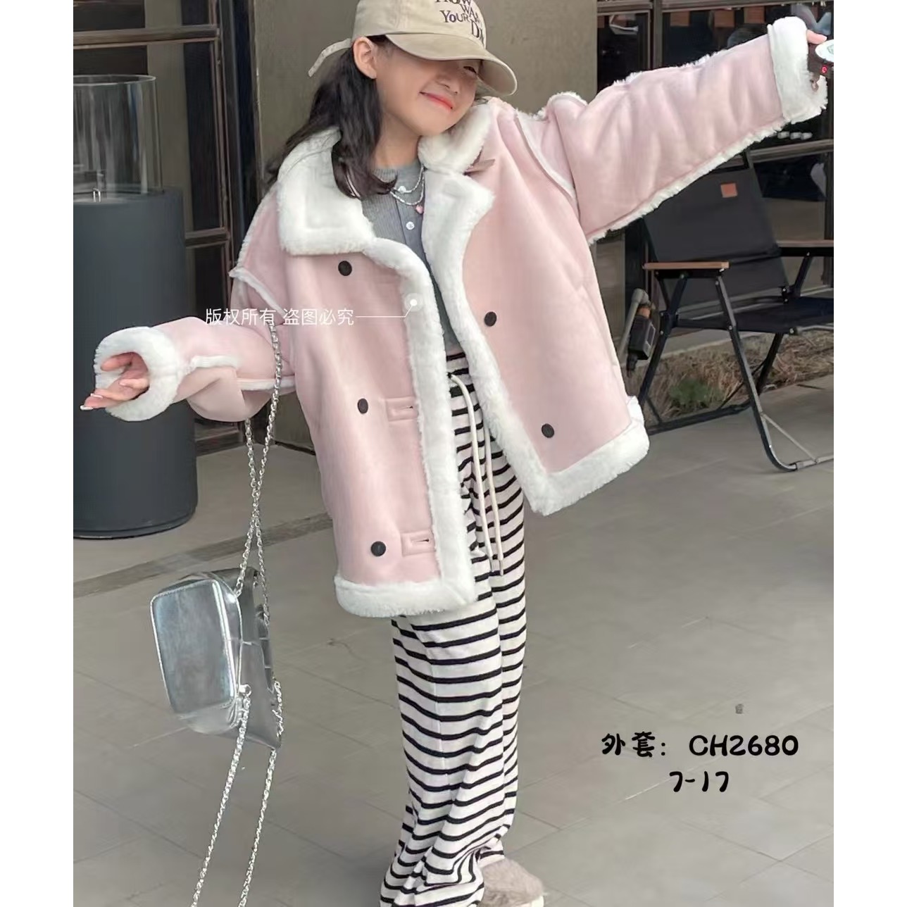 现货    冬季新款儿童女童休闲一体外套2680