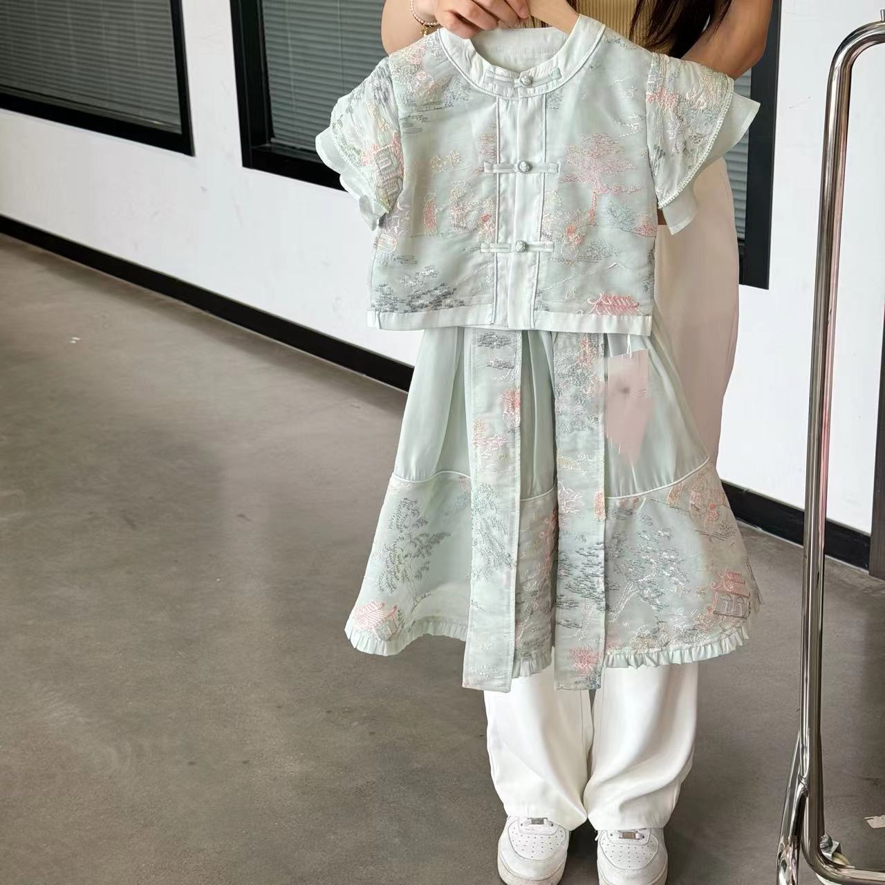 现货    2024夏季儿童女童国风套装95186