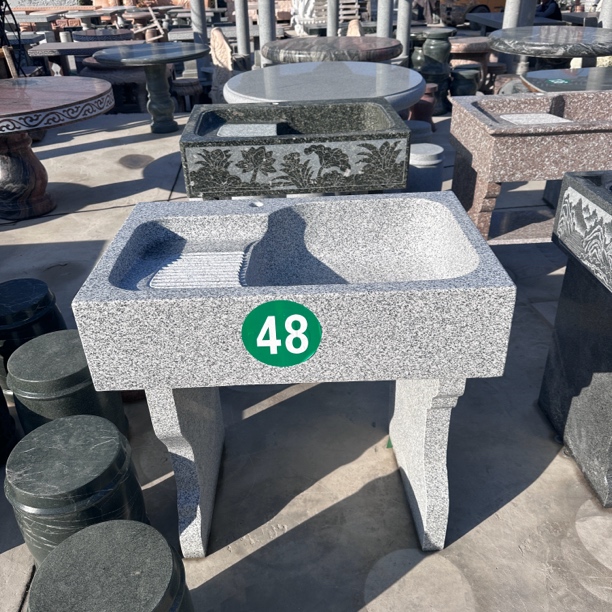 室外大理石洗衣池阳台石头洗衣槽户外洗手盆庭院院子花岗岩洗手池