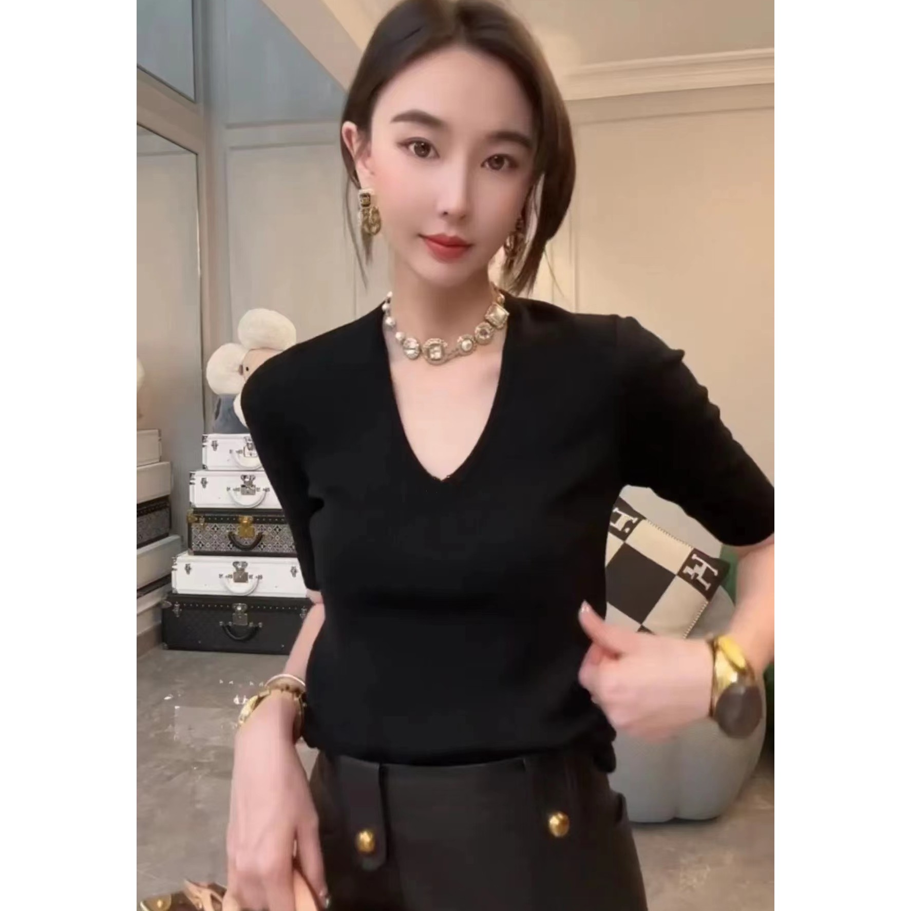 【WJ大码】诺  9558  三色上衣（3-6 ）冬季新款