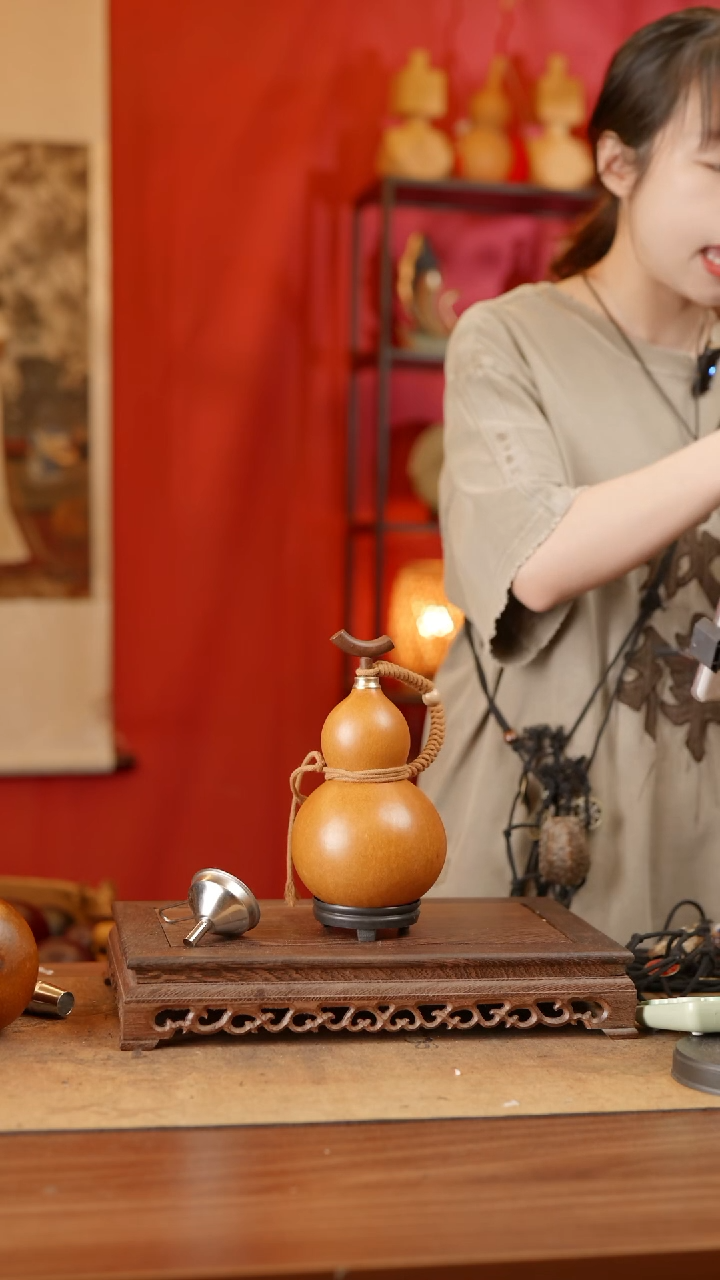 【闪购商品】精品天然大漆工艺防渗内胆酒葫芦~32