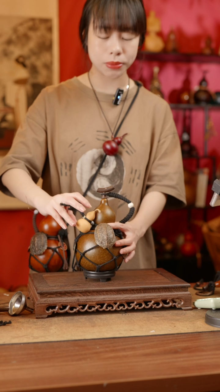 【闪购商品】精品天然大漆工艺防渗内胆酒葫芦~55
