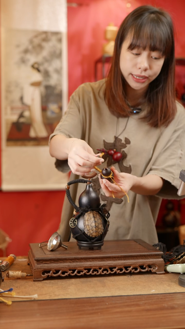 【闪购商品】175号精品天然大漆工艺防渗内胆酒葫芦~