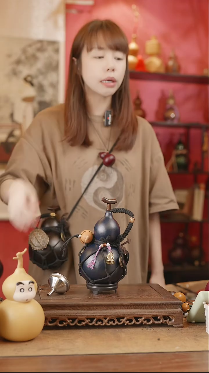 【闪购商品】444号精品天然大漆工艺防渗内胆酒葫芦~