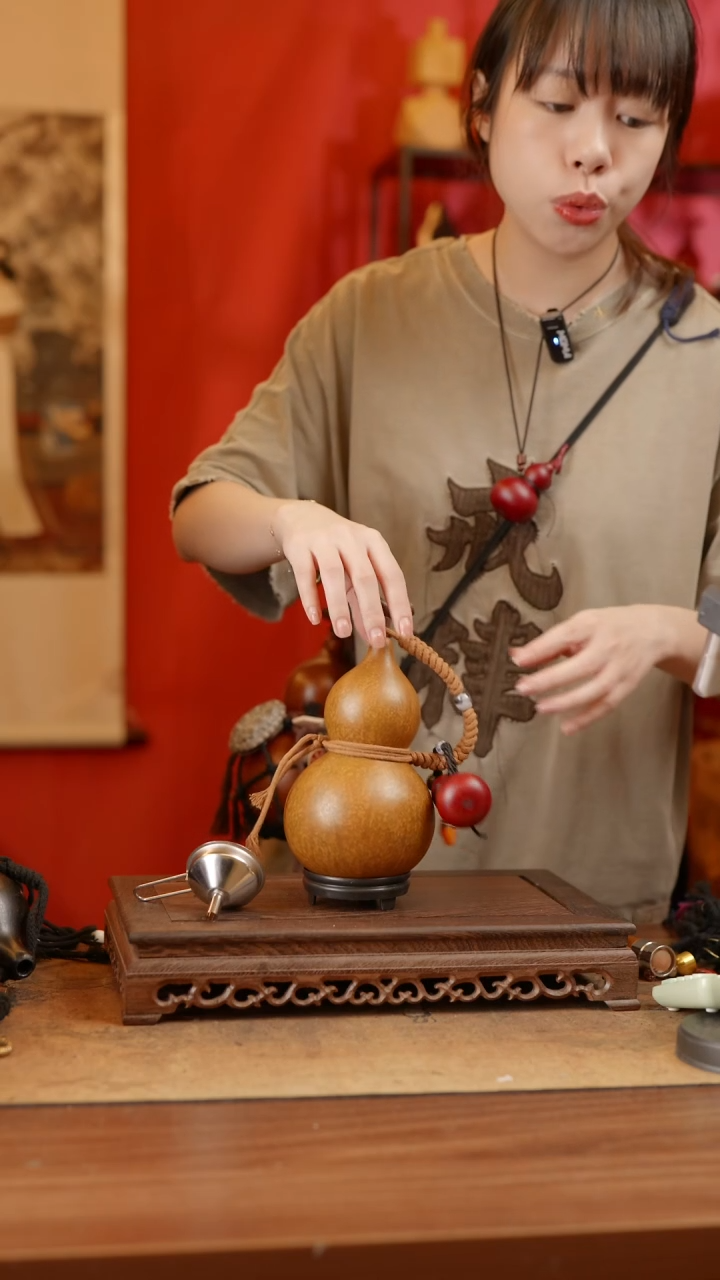 【闪购商品】精品天然大漆工艺防渗内胆酒葫芦~165