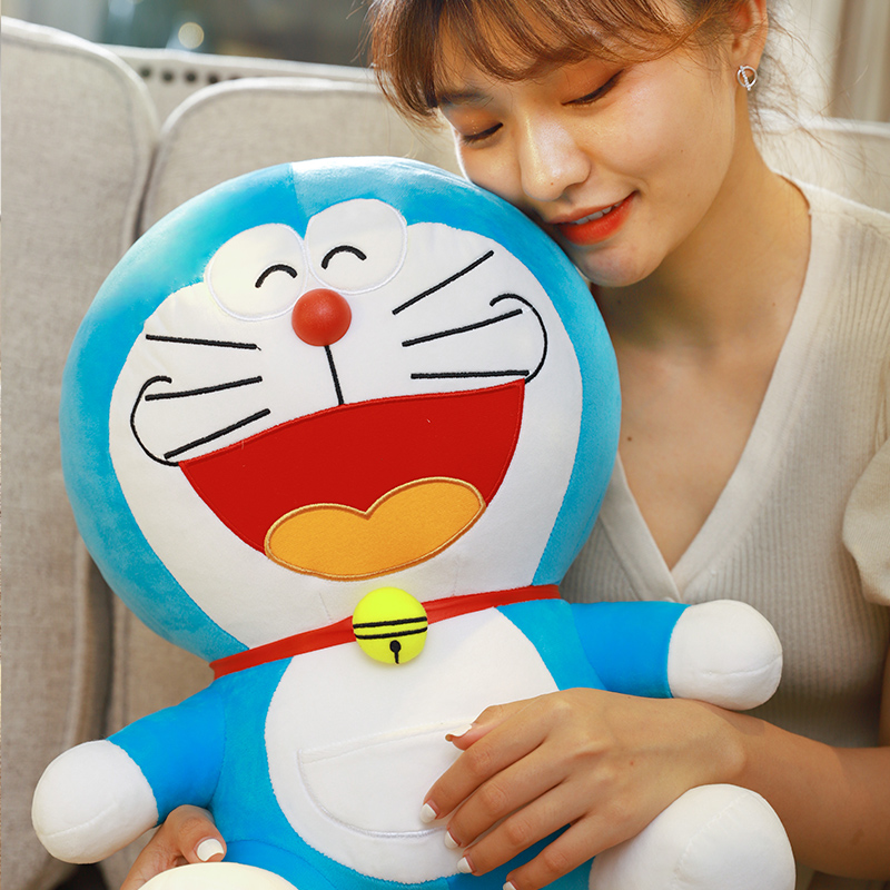 可爱机器猫公仔玩偶毛绒玩具蓝胖子送女孩睡觉抱枕公仔生日礼物