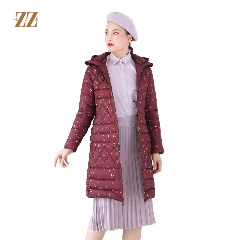ZZ/佐尔美秋冬新款双穿时尚连帽貂毛领羽绒服冬季中长款女E94YO21