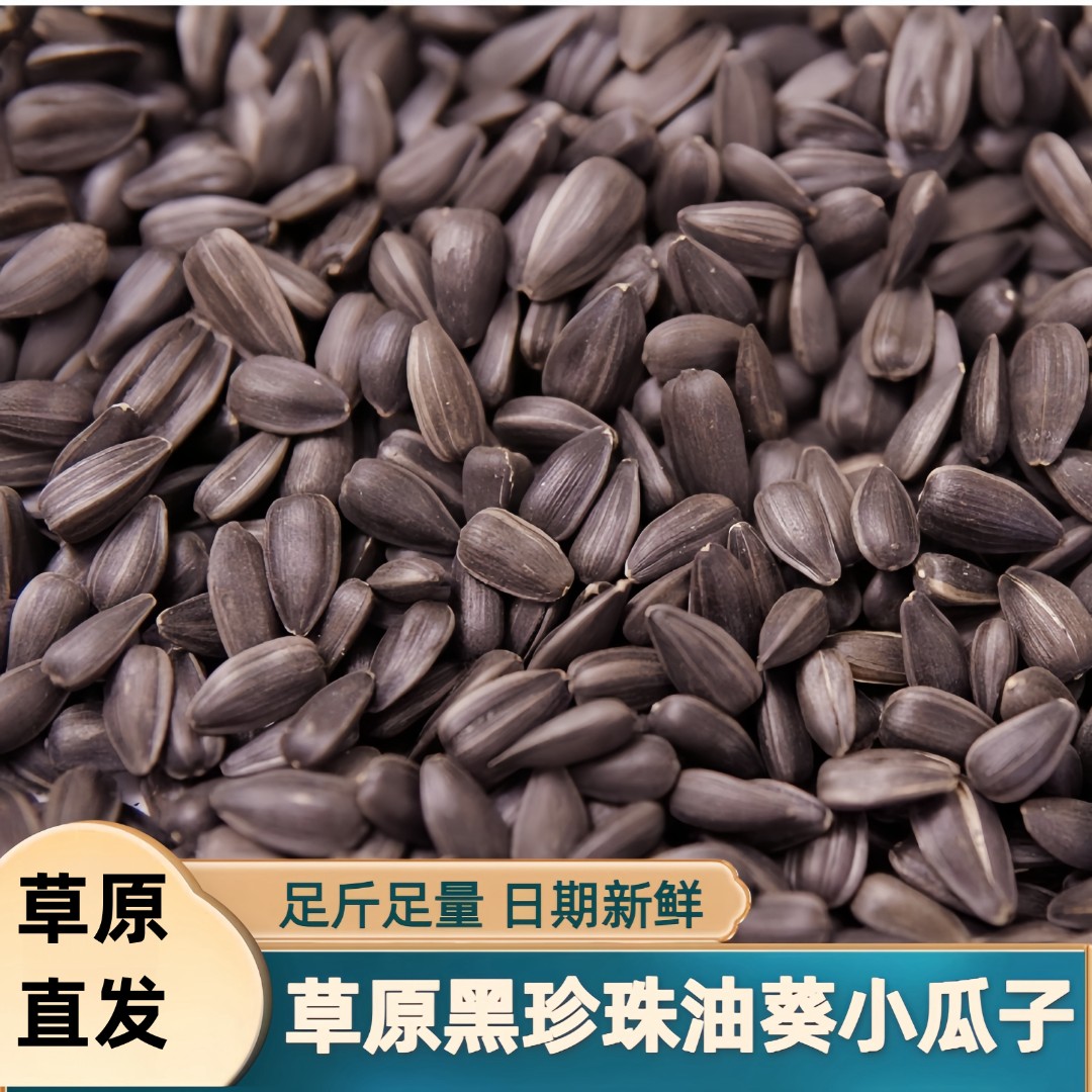 内蒙黑珍珠小瓜子2斤1斤批发生油葵瓜子五香椒盐小油葵花子奶香味