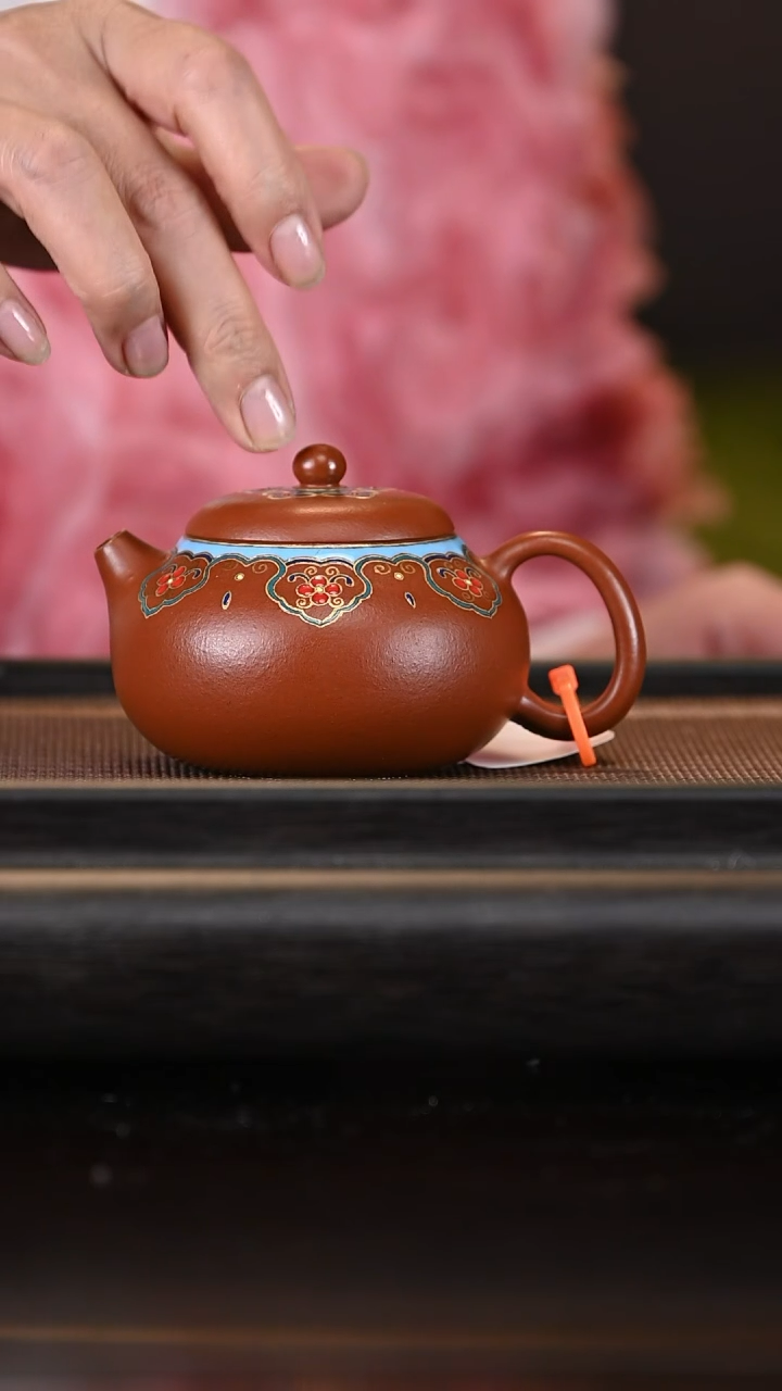 【闪购商品】紫砂茶壶0106  YZWY珐琅文旦