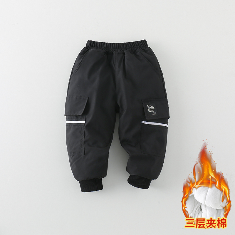 【棉裤】男童工装裤2025冬季加绒加厚休闲洋气保暖裤子AK349