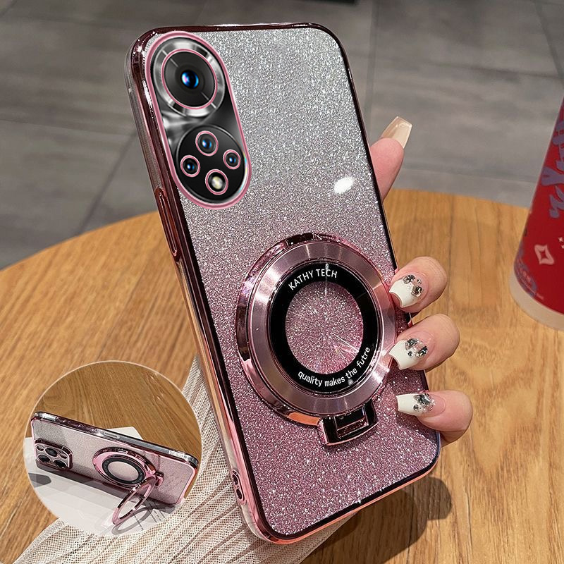 适用华为Nova9手机壳NAM-AL00带磁吸支架全包透明硅胶软壳女