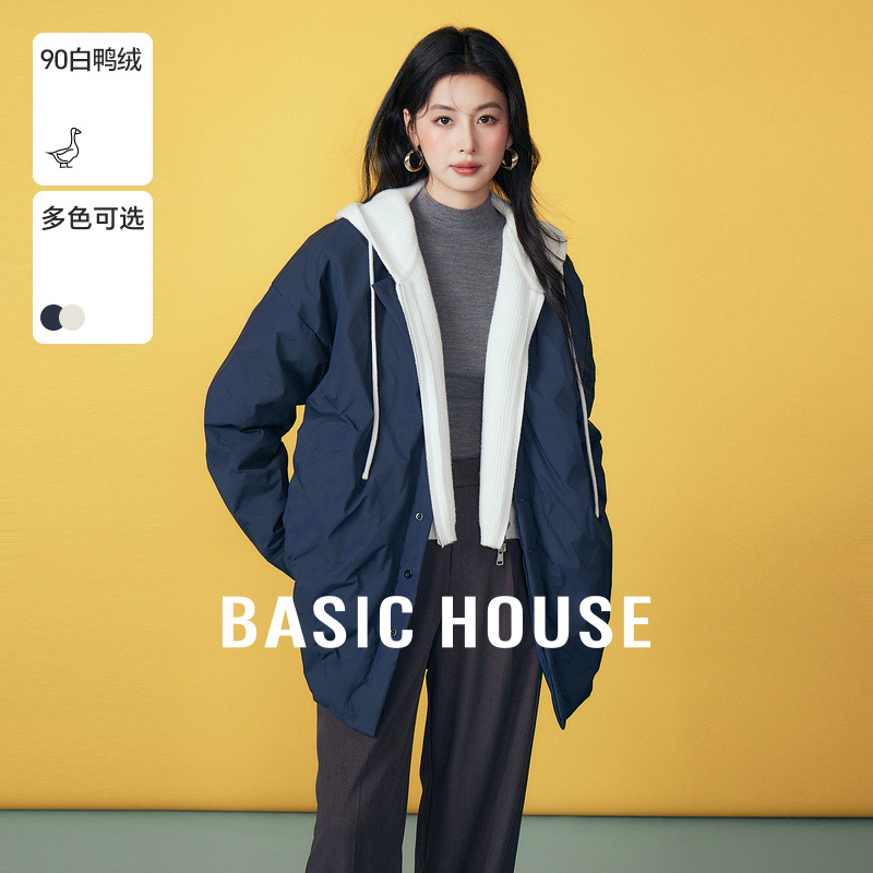 Basic House/百家好冬季休闲宽松时尚羽绒服B06245S6762