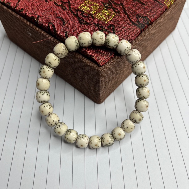 精品级9x8一线天留白星月菩提手串，编号YX49510