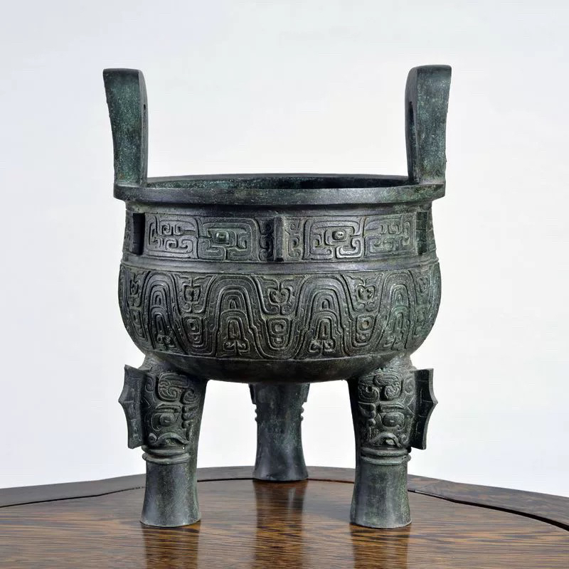 克鼎 仿古做旧青铜器 复古摆件手工中式玄关创意