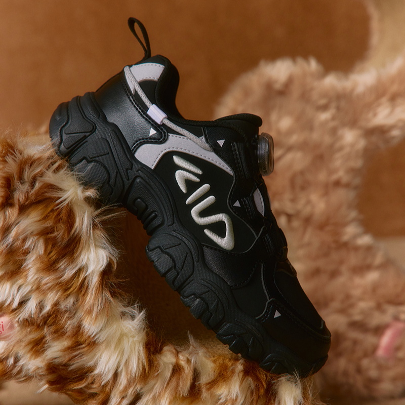 FILA斐乐儿童【皮面猫爪鞋】（品质童鞋）男大童老爹鞋K55B441101F