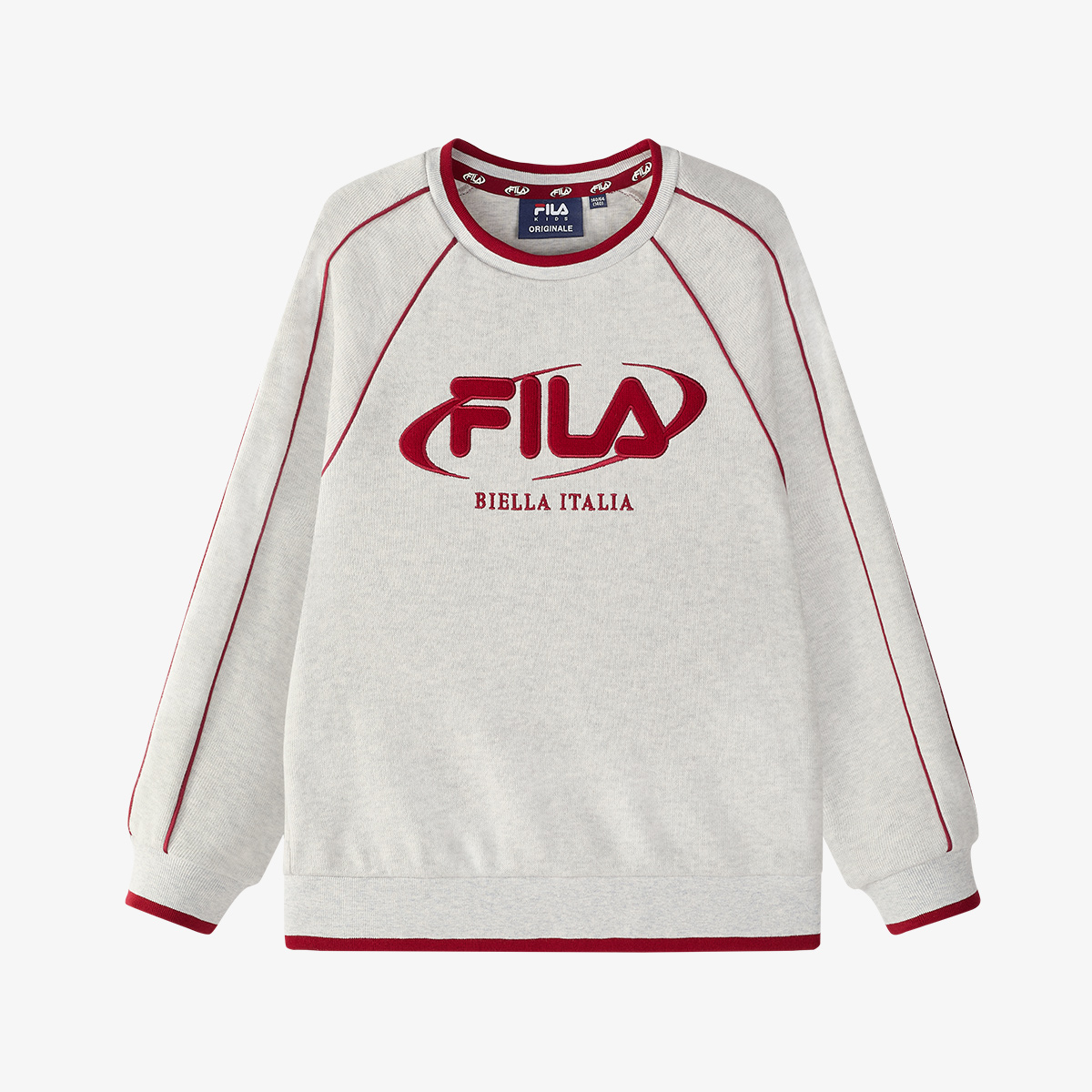 FILA斐乐儿童【复古潮酷】(品质童装)女大童圆领套头衫K12G441210F