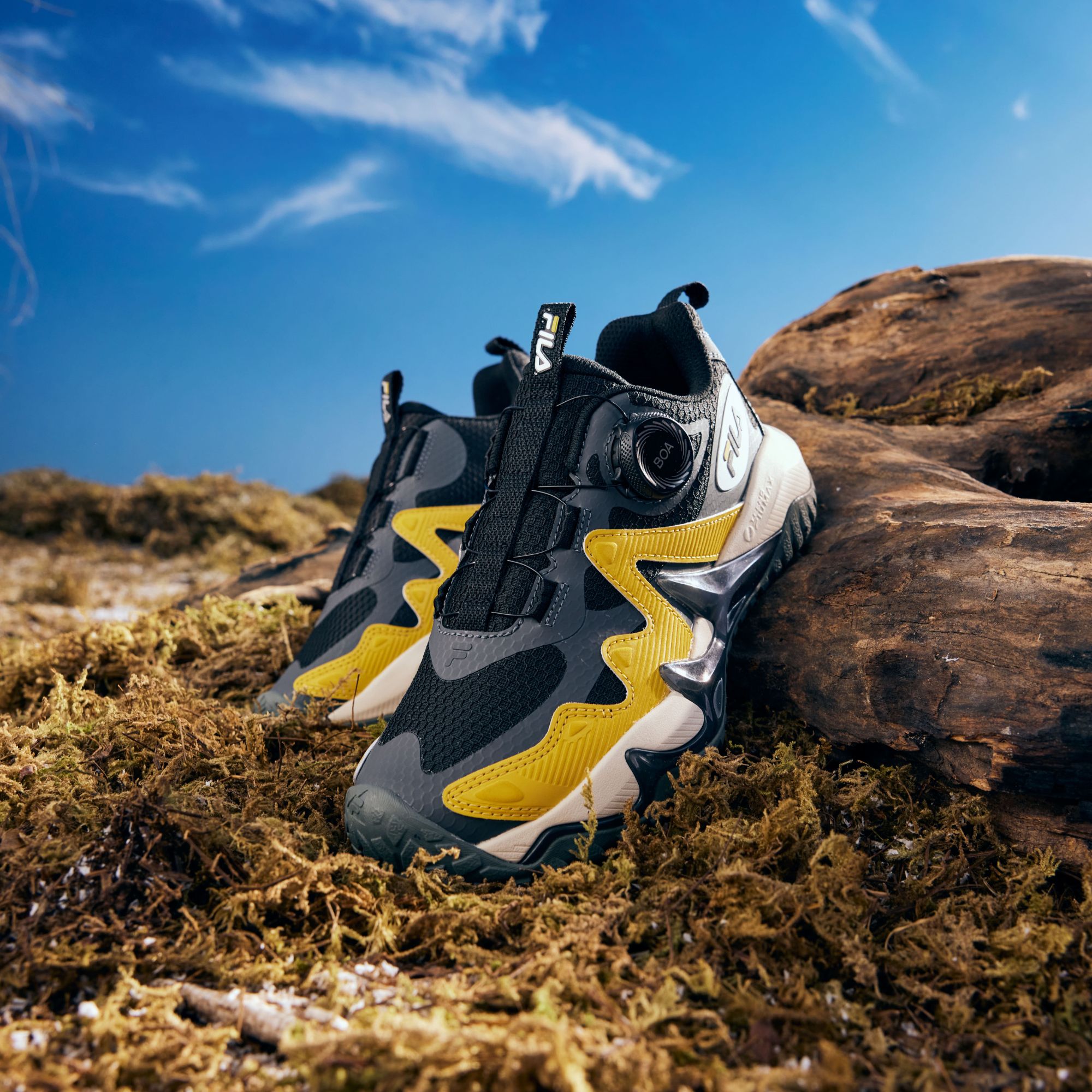 FILA斐乐儿童【虎爪 4】运动鞋户外防滑网面跑鞋跑鞋K15G442502F   