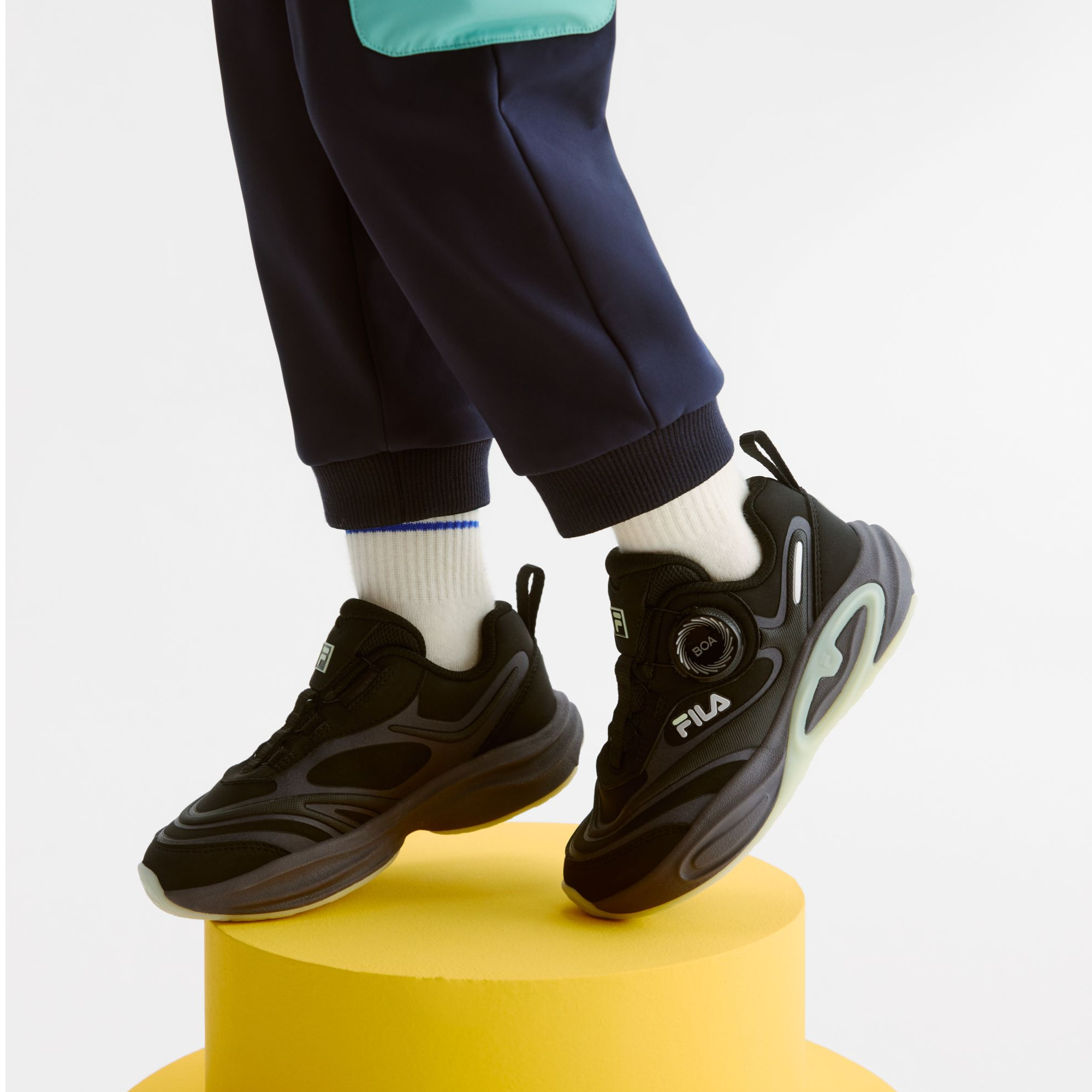 FILA斐乐儿童【放射线小童】运动鞋跑鞋轻便舒适健步鞋K14B441106F 