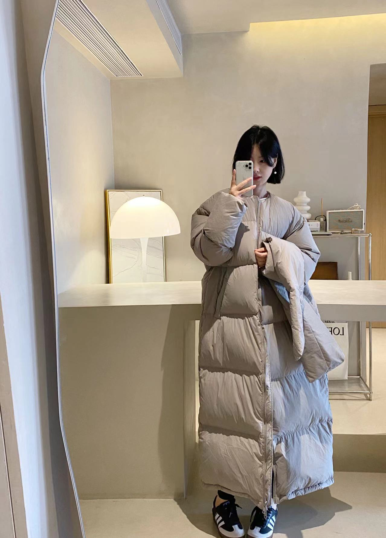 MOREYOUNG 沫漾家围巾款加长羽绒服0861