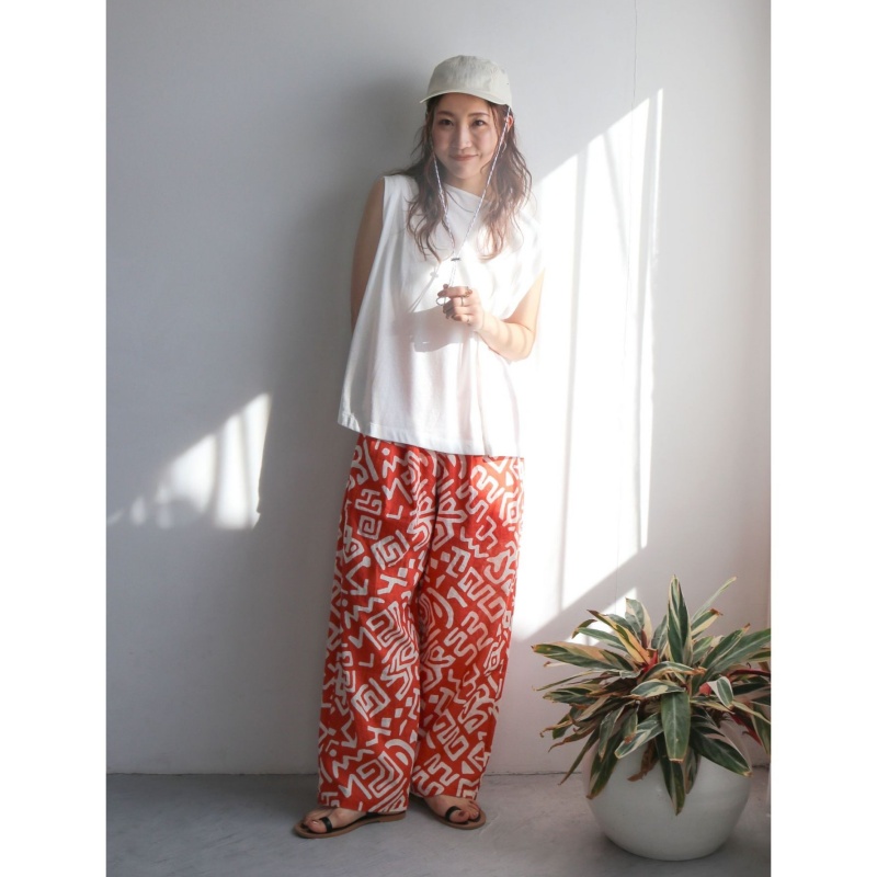 【强哥外贸】 U 夏季新款 波西米亚度假风印花高腰款阔腿裤