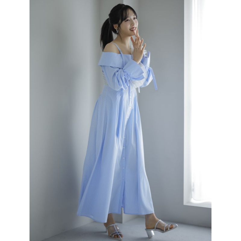 【强哥外贸】 杂志明星联名款 D 小栗有以气质百搭连衣裙