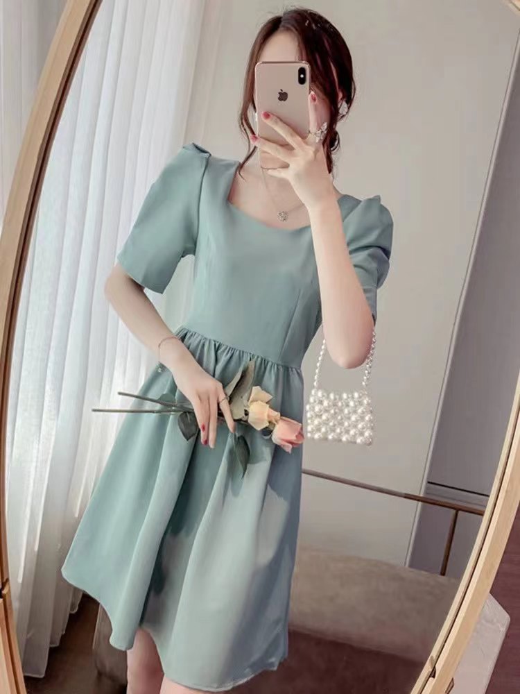 大莹女装连衣裙显瘦直播间过款私拍随机发货气质白色高腰时尚夏季