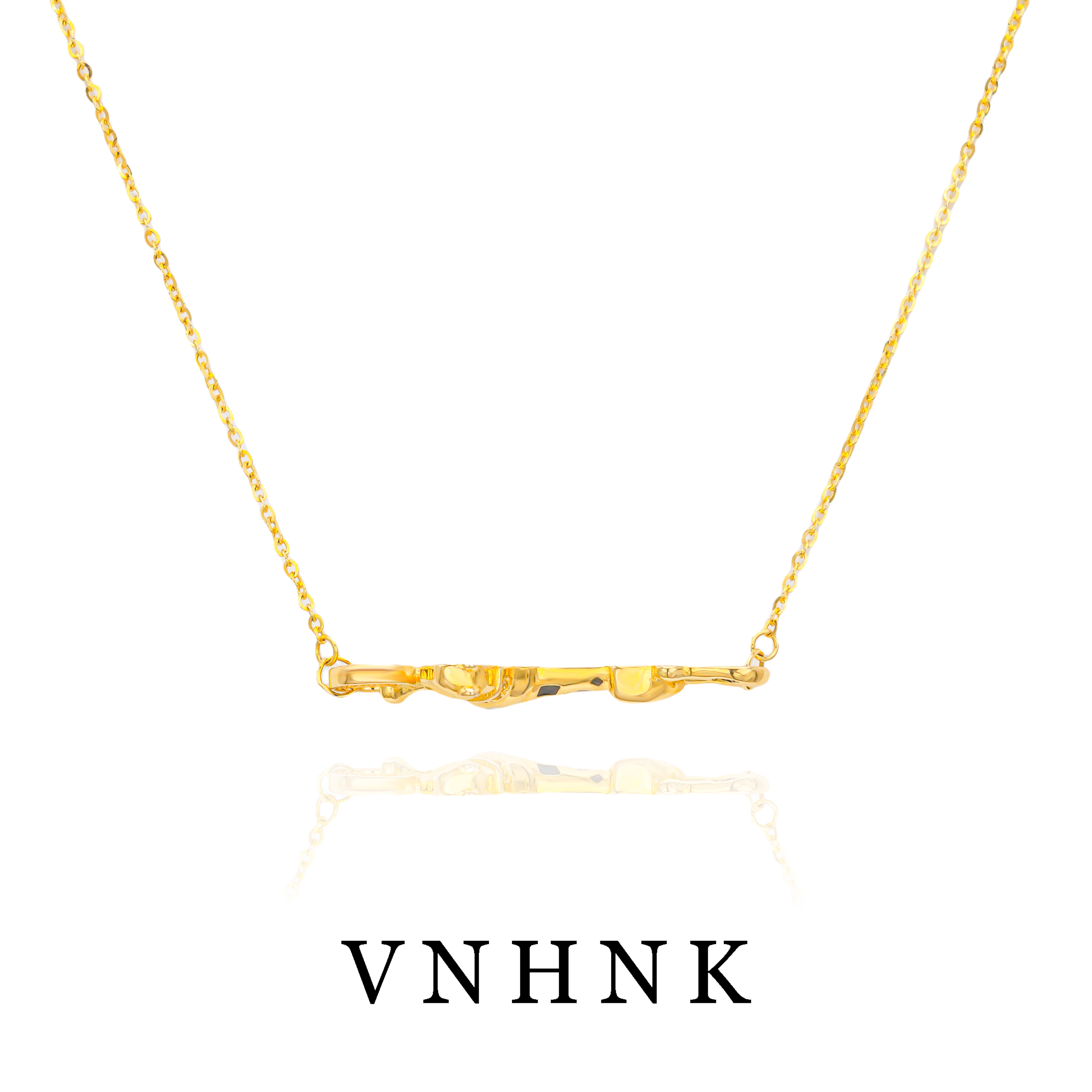 坠链均925银合成锆石 美可儿  E203 (45cm)金色简约气质项链