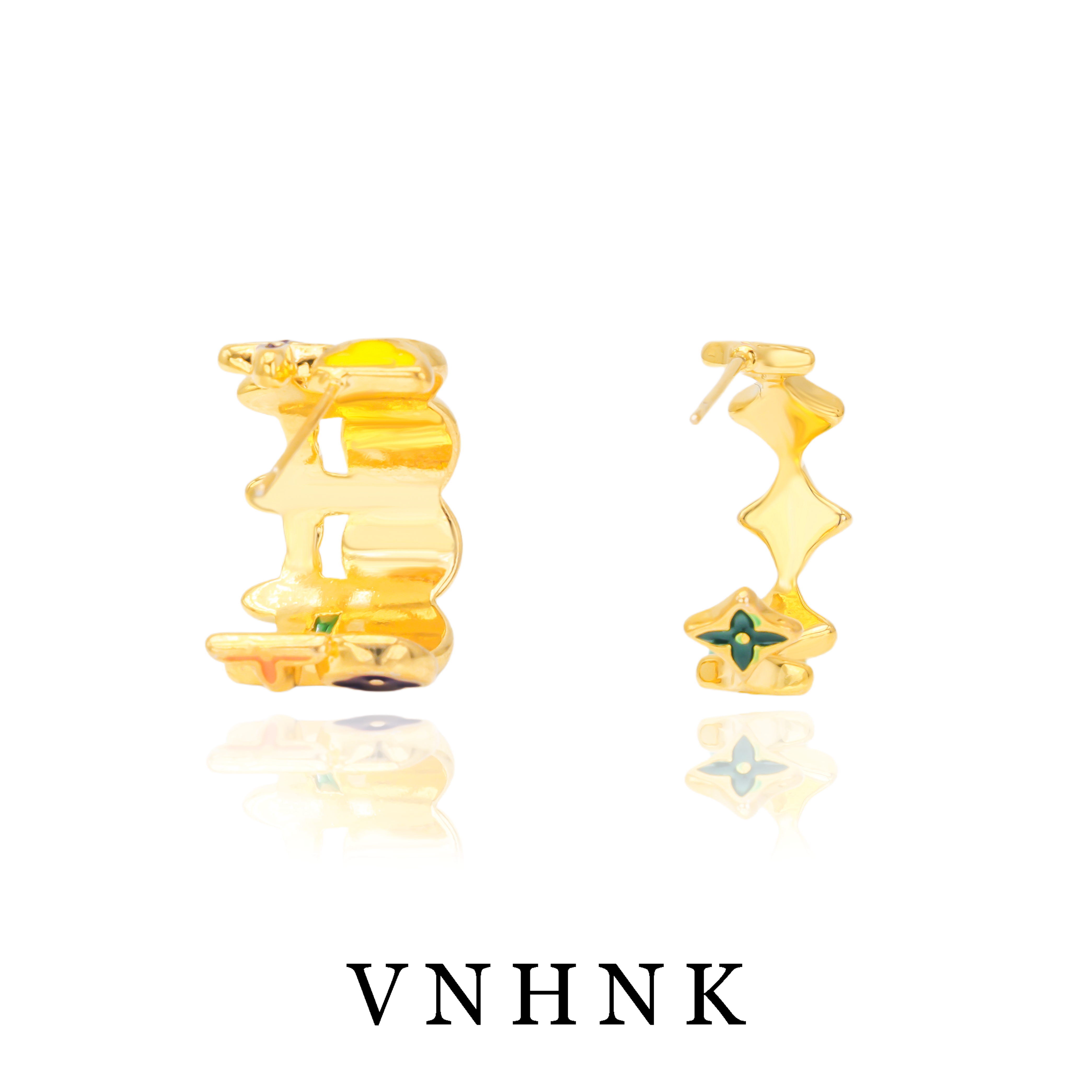 铜合金耳饰 美可儿  C393   金色(17mm)时尚气质百搭耳环