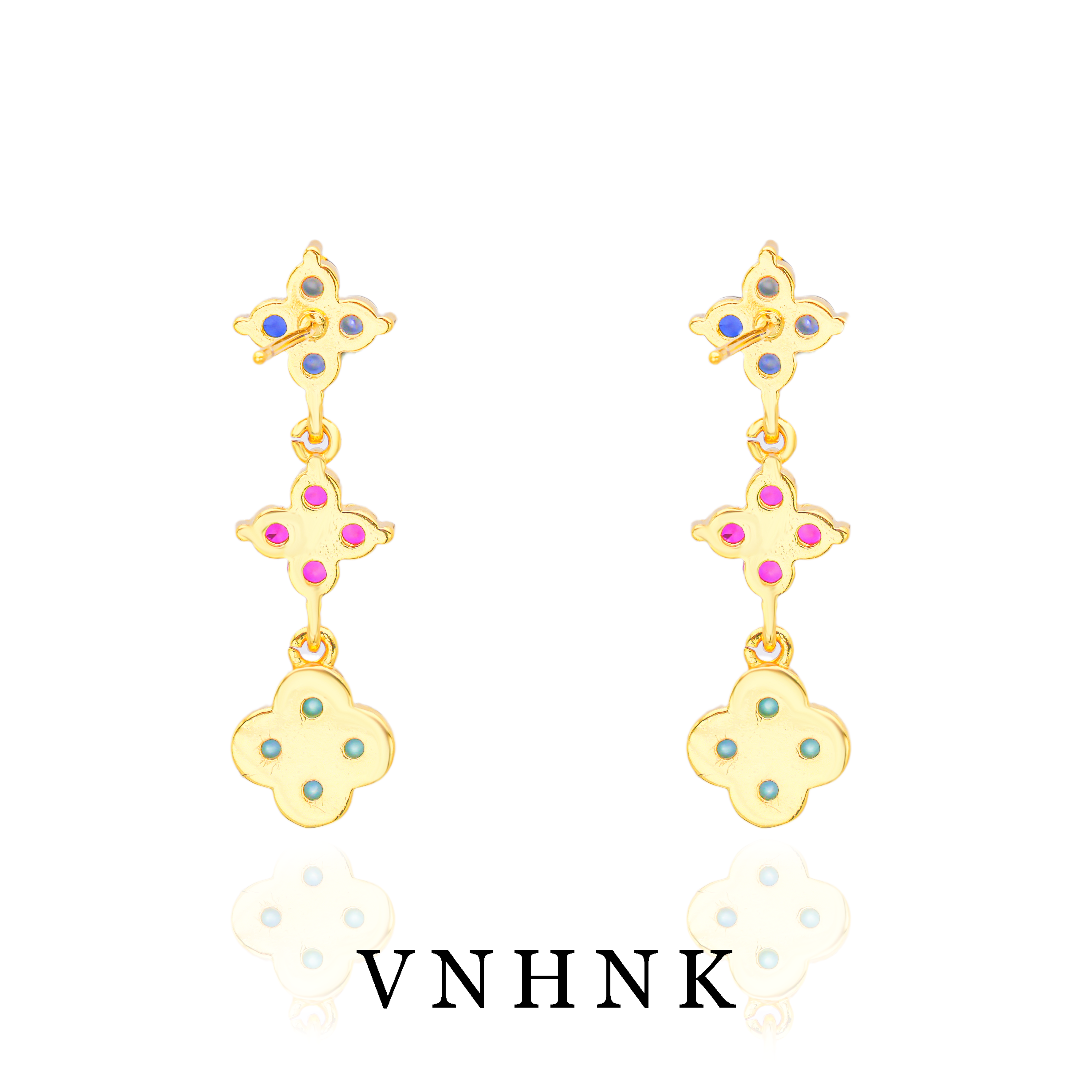 铜合金合成锆石耳饰 美可儿    H497    彩色时尚气质耳环