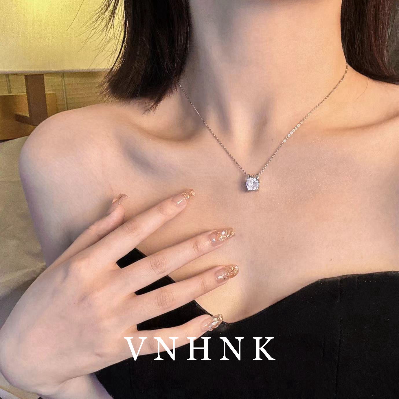 不锈钢项链 美可儿   N431   银色（45cm8mm）气质时尚百搭项链