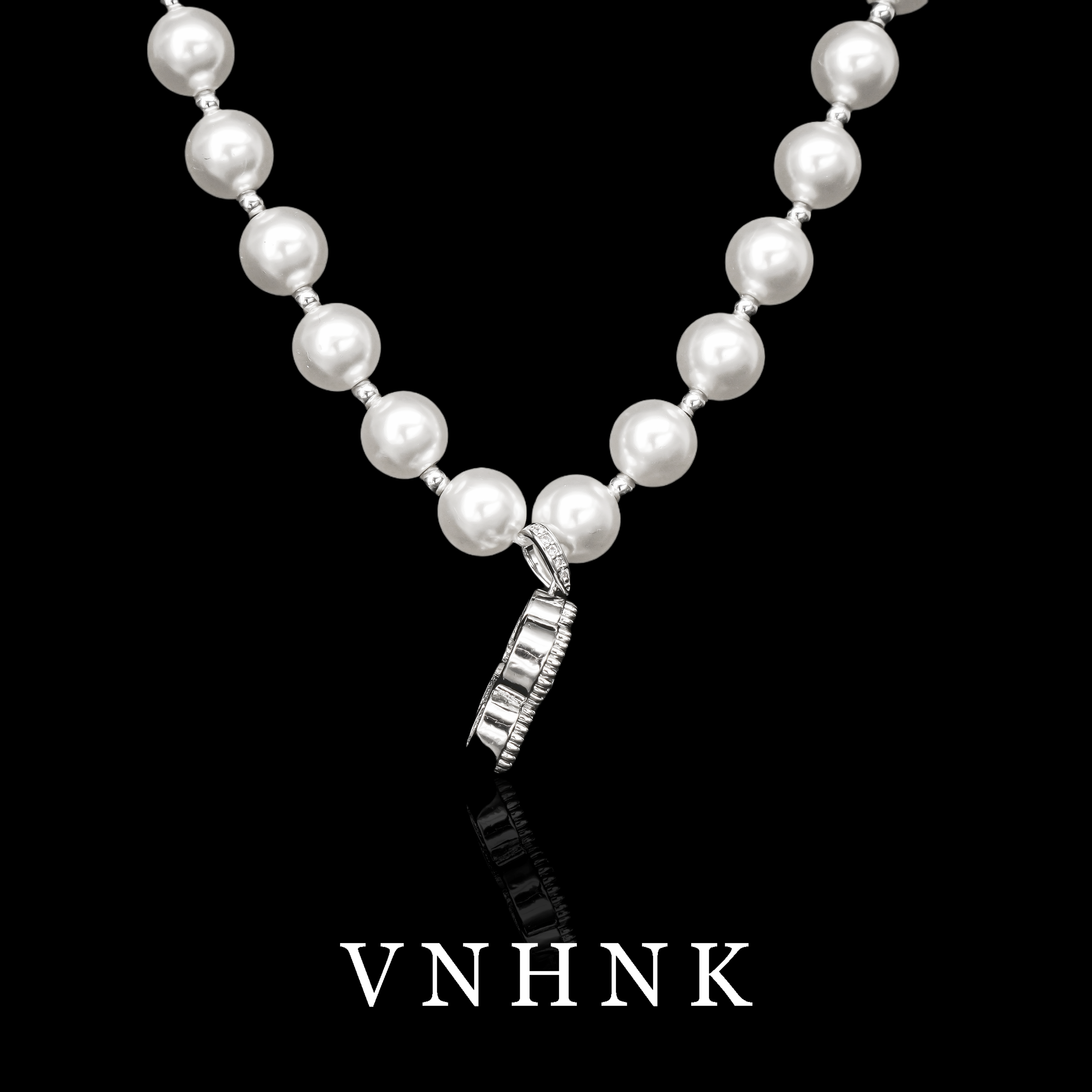 铜合金仿珍珠项链 美可儿 H707  白色(48CM 8mm 6mm)时尚气质项链