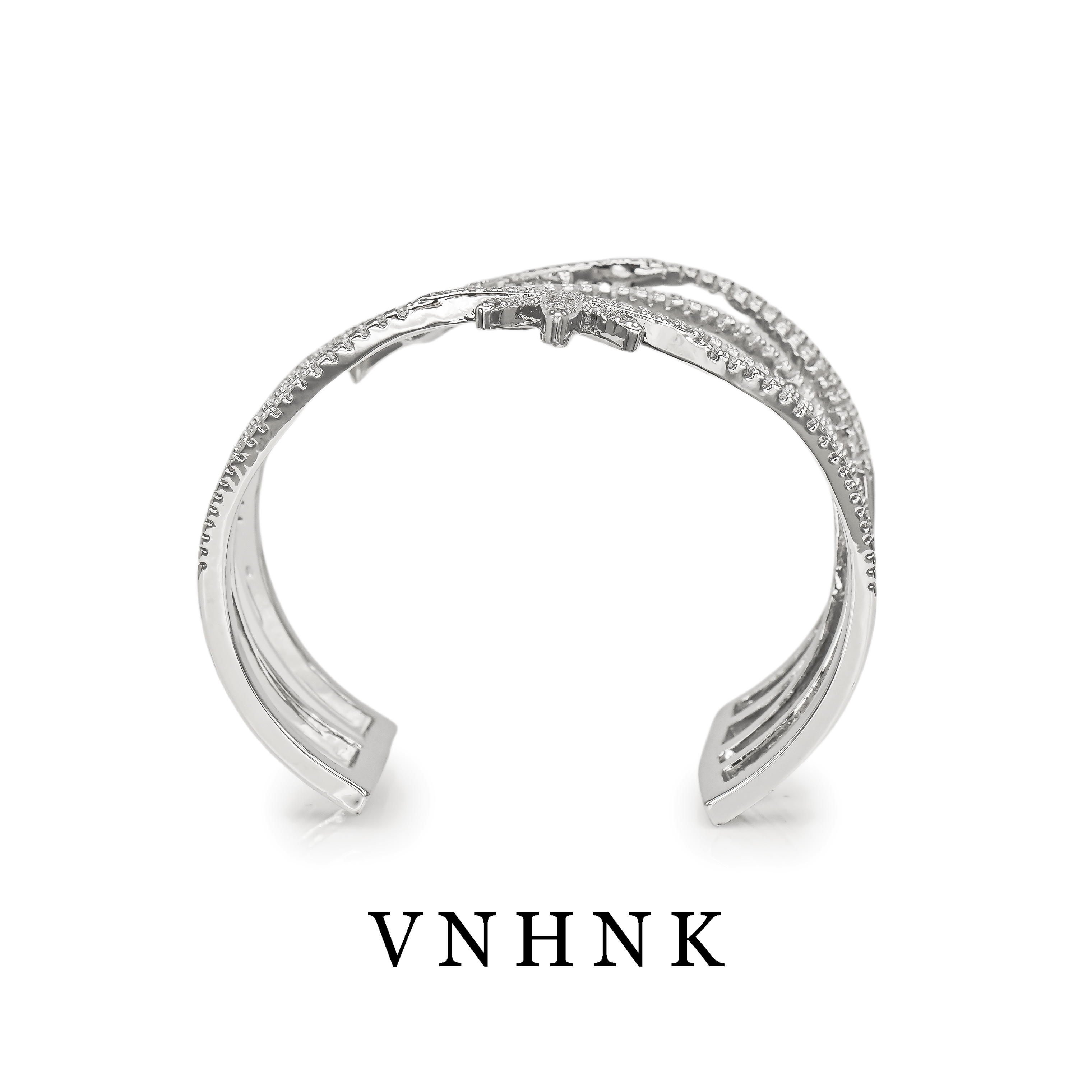 铜合金合成锆石手镯 美可儿   B227   银色时尚气质手镯