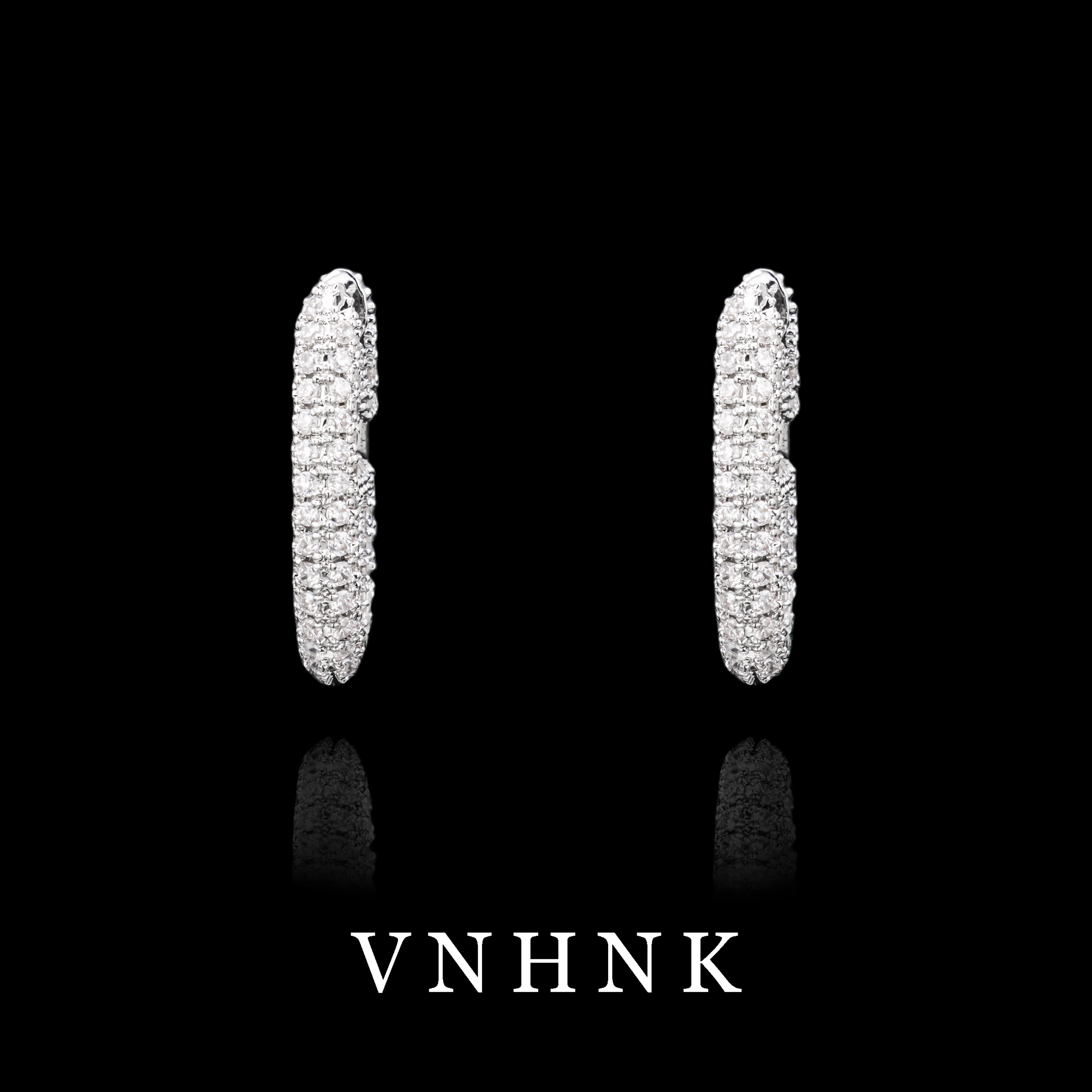 铜合金合成锆石耳饰 美可儿   H516   银色时尚气质百搭耳环