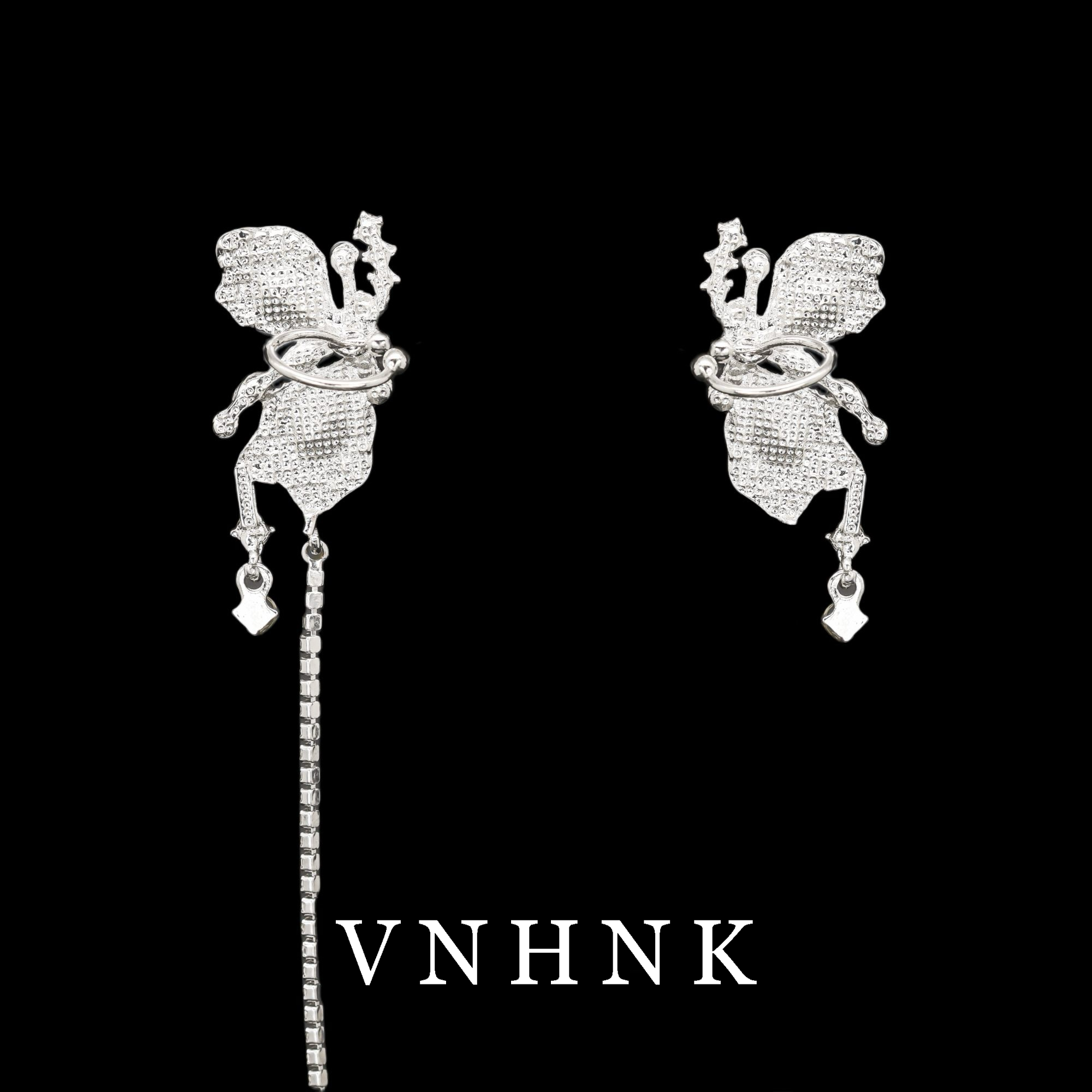 铜合金合成锆石耳饰 美可儿    C441   银色精致简约小众耳夹