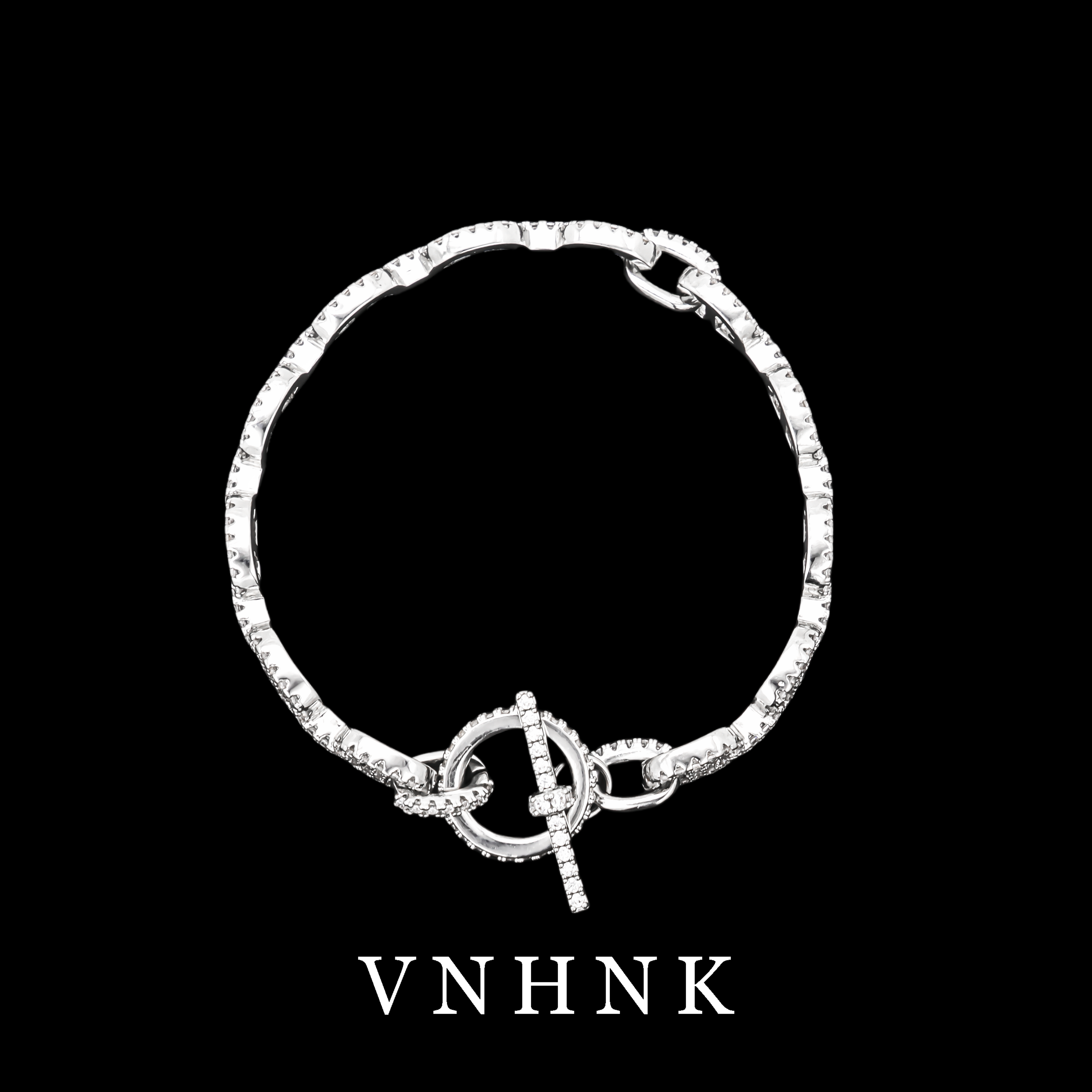 铜合金合成锆石手链 美可儿  H638   银色(16cm）个性气质百搭手链